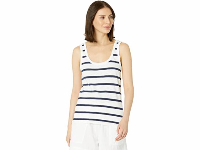 (取寄) リラ P ストライプド スラブ スクープ ネック タンク Lilla P Striped Slub Scoop Neck Tank Navy Stripe