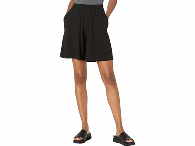 (取寄) アイリーン フィッシャー ピティート フレアード ショーツ Eileen Fisher Petite Flared Shorts Black