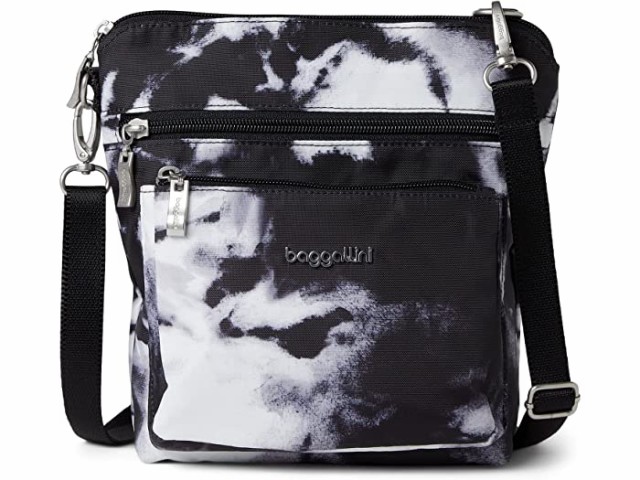 (取寄) バッガリーニ モダン ポケット クロスボディ Baggallini Modern Pocket Crossbody Black Ink Tie-Dye