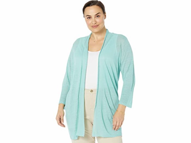 (取寄) ニックゾー プラス サイズ ゴー To フェザーウェイト カーディガン NIC+ZOE Plus Size Go To Featherweight Cardigan Coast