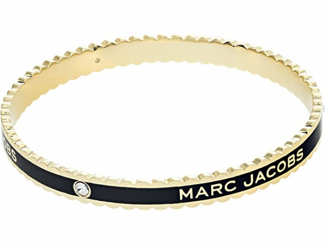 (取寄) マークジェイコブス ザ メダリオン スカルプド バングル Marc Jacobs The Medallion Scalloped Bangle Black/Gold