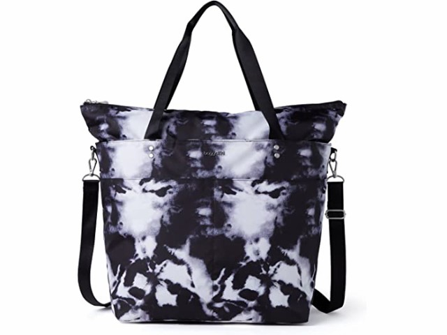 (取寄) バッガリーニ ラージ キャリーオール トート Baggallini Large Carryall Tote Black Ink Tie-Dye