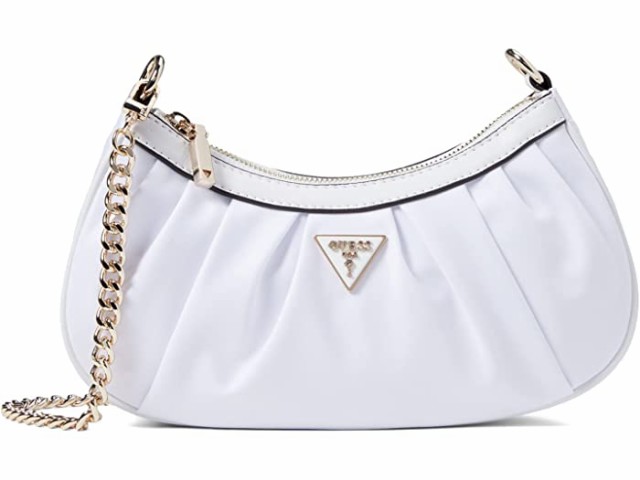 (取寄) ゲス Mariana トップ ジップ ショルダー バッグ GUESS Mariana Top Zip Shoulder Bag White