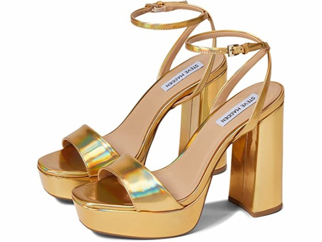 (取寄) スティーブマデン レッサ サンダル Steve Madden Lessa Sandal Gold Metallic