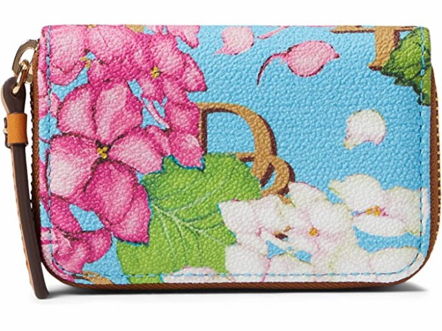 (取寄) ドゥーニー & バーク ハイドランジア モノグラム ジップ アラウンド クレジット カード ケース Dooney & Bourke Hydrangea Monog