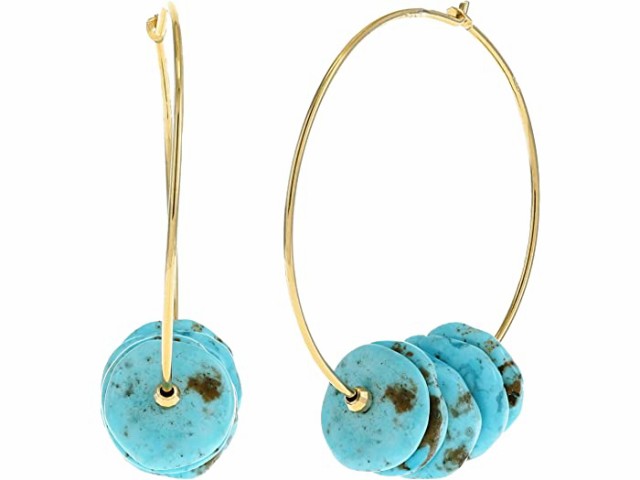 (取寄) チャンルー ライオンズ パウ ディスク フープ イヤリングス Chan Luu Lions Paw Disc Hoop Earrings Turquoise