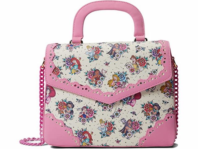 (取寄) ラウンジフライ ディズニー プリンセス タトゥー クロスボディ バッグ Loungefly Disney Princess Tattoo Crossbody Bag Disney