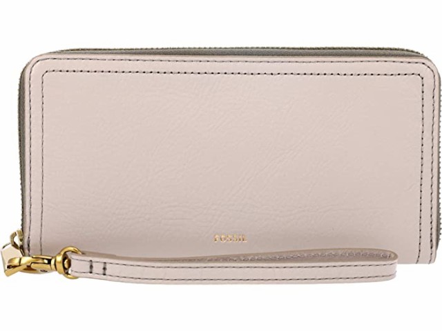 (取寄) フォッシル ローガン ジップ アラウンド クラッチ Fossil Logan Zip Around Clutch Grey