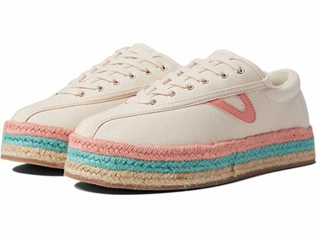 (取寄) トレトン ナイライト プラス ボールド エスパドリーユ Tretorn Nylite Plus Bold Espadrille Light Natural/Coral/Blue