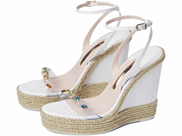 (取寄) ソフィア ウェブスター カミーユ ウェッジ Sophia Webster Camille Wedge White Croc/Rainbow Crystal