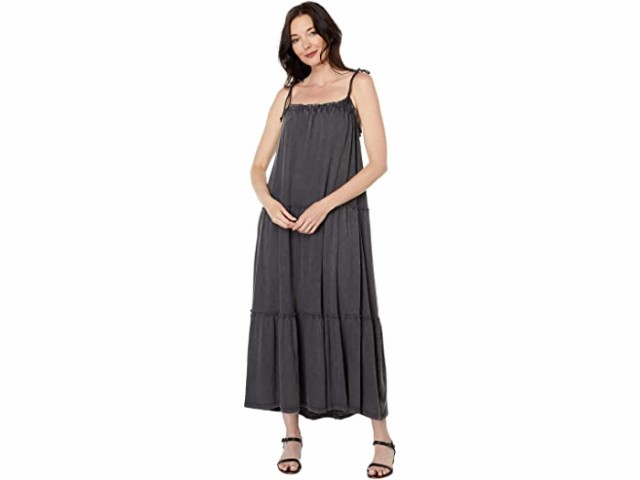 (取寄) ラッキーブランド ティアード カミ マキシ ドレス Lucky Brand Tiered Cami Maxi Dress Washed Black