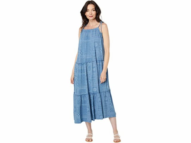 (取寄) ラッキーブランド ティアード カミ マキシ ドレス Lucky Brand Tiered Cami Maxi Dress Indigo Multi