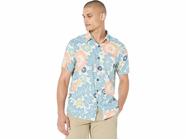 (取寄) ヴィスラ ショート スリーブ シャツ VISSLA Zanzabar Short Sleeve Shirt Storm Blue