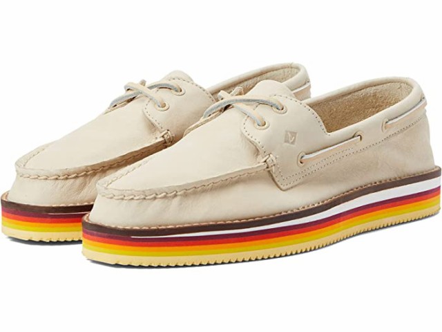 (取寄) スペリー A/O 2-アイ スタック エヴァ マルチ ストライプ Sperry A/O 2-Eye Stacked Eva Multi Stripe Ivory