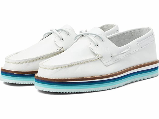 (取寄) スペリー A/O 2-アイ スタック エヴァ マルチ ストライプ Sperry A/O 2-Eye Stacked Eva Multi Stripe White