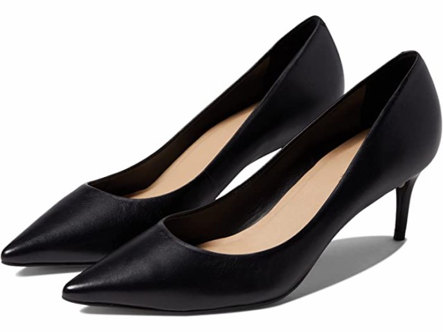 (取寄) マッシモ マッテオ セレステ ミッド ヒール ポンプ Massimo Matteo Celeste Mid Heel Pump Black Leather