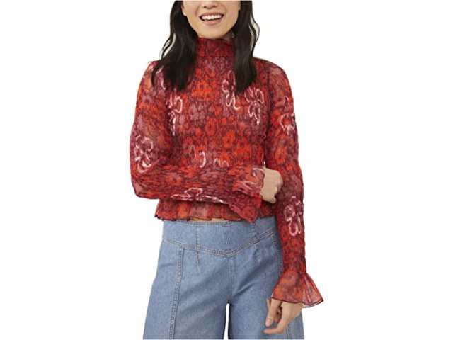 (取寄) フリーピープル ハロー ゼア トップ Free People Hello There Top Maroon Combo