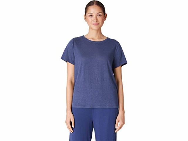 (取寄) アイリーン フィッシャー クルー ネック ショート スリーブ ティー Eileen Fisher Crew Neck Short Sleeve Tee Iris