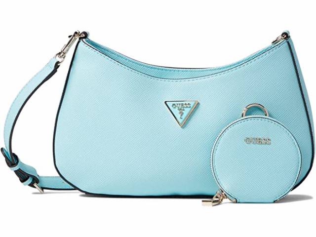 (取寄) ゲス アレクシー トップ ジップ ショルダー バッグ GUESS Alexie Top Zip Shoulder Bag Turquoise