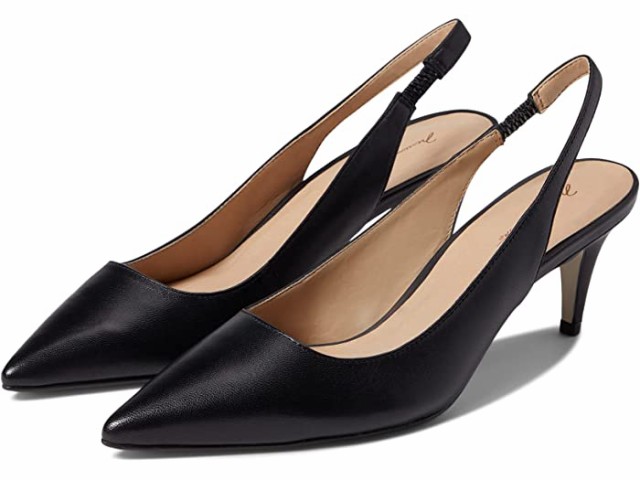 (取寄) マッシモ マッテオ コレット スリングバック Massimo Matteo Colette Slingback Black Leather