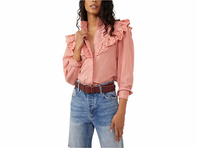 (取寄) フリーピープル ヒット ザ ロード ボタンダウン Free People Hit The Road Button-Down Sun Sand