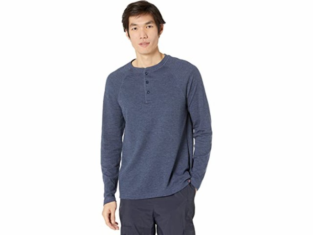 (取寄) ファリティ クラウド ロング スリーブ ヘンリー Faherty Cloud Long Sleeve Henley Navy Heather 1