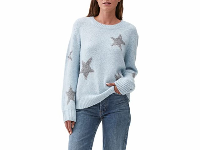 (取寄) マイケル スターズ プルオーバー セーター Michael Stars Star Instarsia Pullover Sweater Ice/Grey