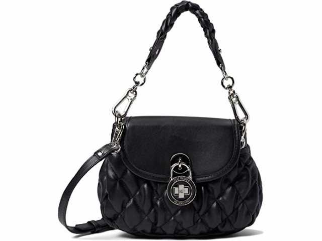 (取寄) スティーブマデン プリティ キルテッド トップ ハンドル バッグ Steve Madden Pretty Quilted Top-Handle Bag Black