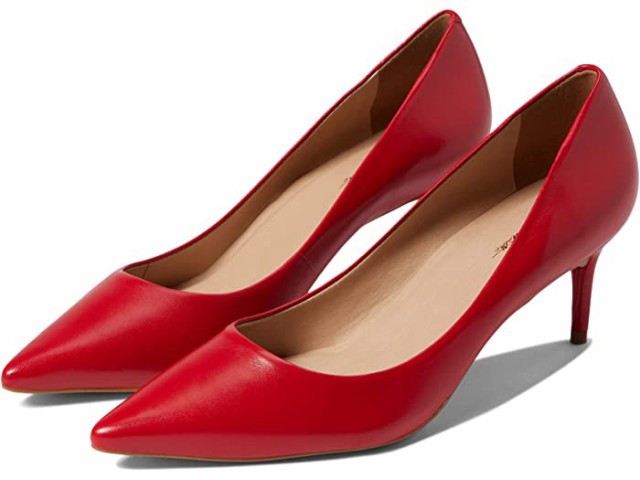 (取寄) マッシモ マッテオ セレステ ミッド ヒール ポンプ Massimo Matteo Celeste Mid Heel Pump Red Leather