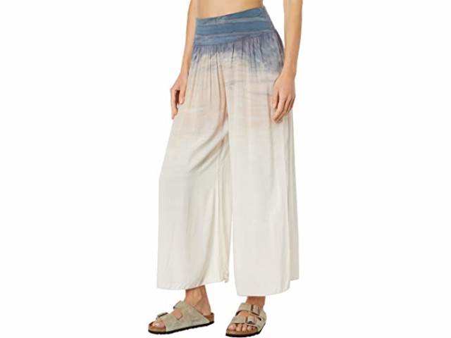 (取寄) ハード テイル フラッツ ウェスト ボーホー カプリ イン レーヨン ボイル Hard Tail Flat Waist Boho Capris in Rayon Voile Rai