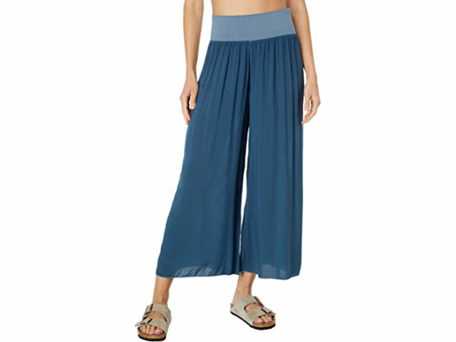 (取寄) ハード テイル フラッツ ウェスト ボーホー カプリ イン レーヨン ボイル Hard Tail Flat Waist Boho Capris in Rayon Voile Ste