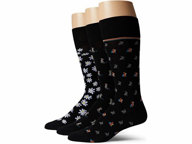 (取寄) ポールスミス 3パック ソックス Paul Smith 3-Pack Socks Black