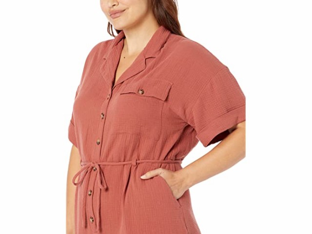 (取寄) メイドウェル プラス サイズ ライトスパン ベルテッド サファリ ロンパー Madewell Plus Size Lightspun Belted Safari Romper W