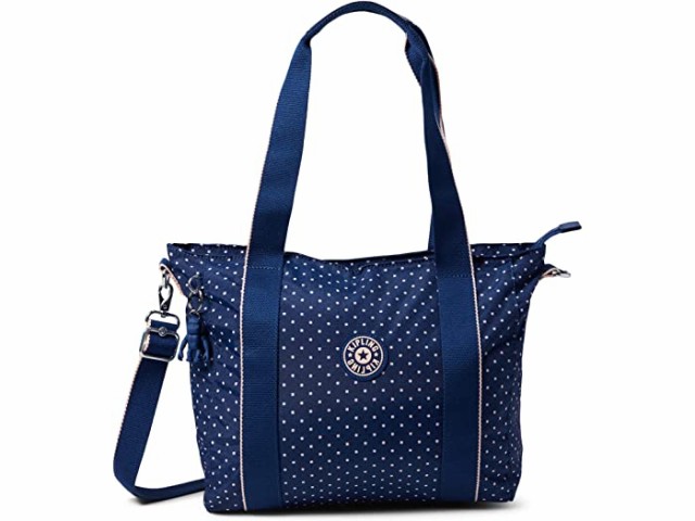 (取寄) キプリング アッセーニ スモール トート バッグ Kipling Asseni Small Tote Bag Soft Dot Blue