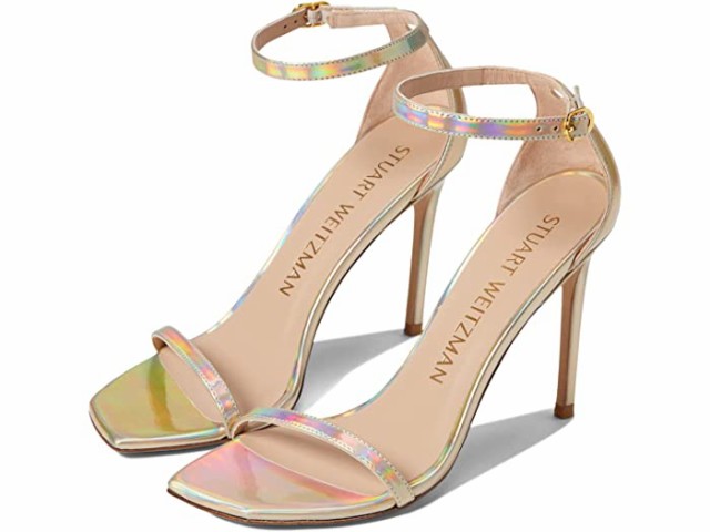 (取寄) スチュアート ワイツマン ヌーディストカーブ 100 サンダル Stuart Weitzman Nudistcurve 100 Sandal Platino 2