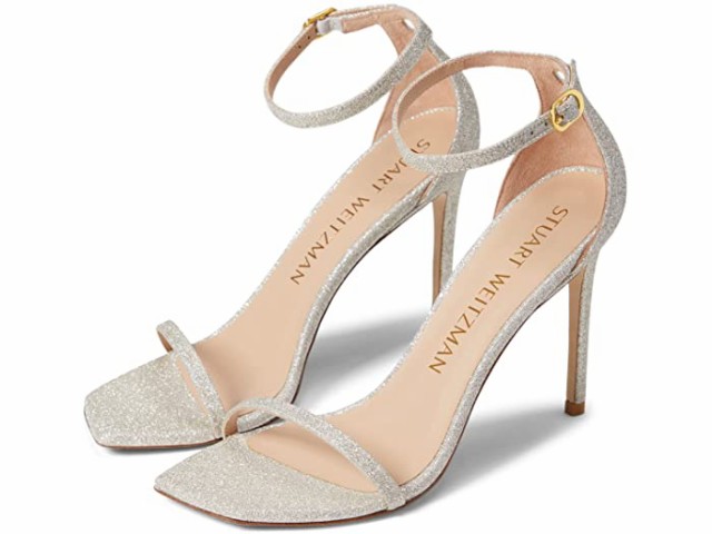 (取寄) スチュアート ワイツマン ヌーディストカーブ 100 サンダル Stuart Weitzman Nudistcurve 100 Sandal Platino