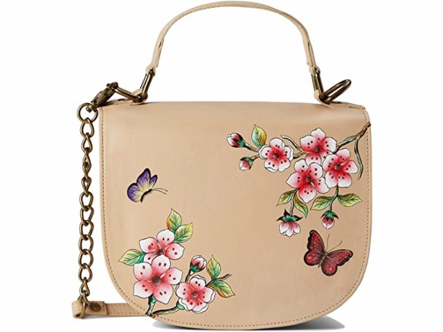 (取寄) アヌシュカ スモール フラップ クロスボディ 694 Anuschka Small Flap Crossbody 694 Flower Garden Almond