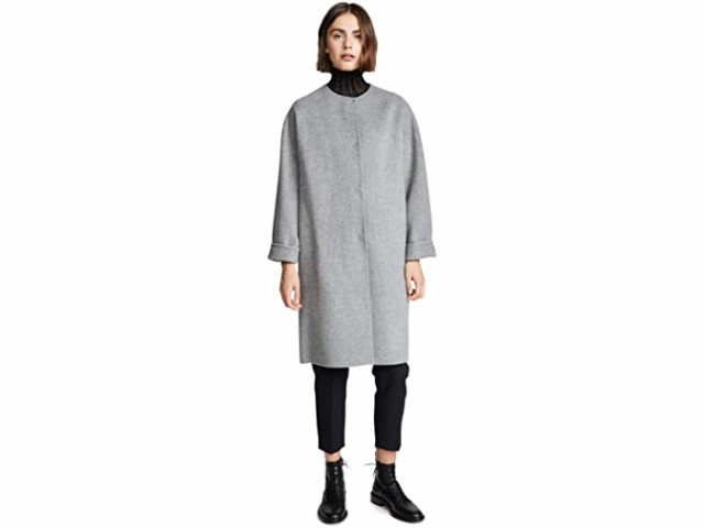 (取寄) セオリー ウィメンズ ラウンデッド コート Theory Womens Rounded Coat Medium Grey Melange