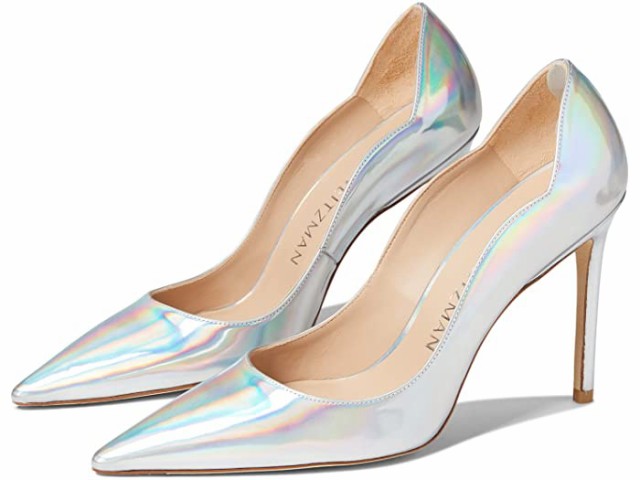 (取寄) スチュアート ワイツマン スチュアート 100 スカルプ ポンプ Stuart Weitzman Stuart 100 Scallop Pump Silver