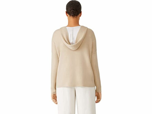 (取寄) アイリーン フィッシャー フーデット カーディガン イン ペルビアン オーガニック コットン テンセル Eileen Fisher Hooded Card