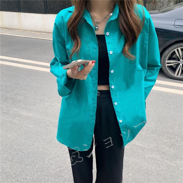 長袖シャツ レディース シャツ 長袖 ブラウス カジュアルシャツ ゆったり 無地 ワイシャツ 重ね着 春秋 長袖ブラウス 値引きする 通勤