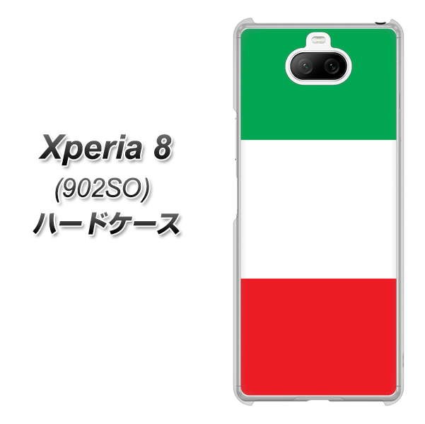 softbank Xperia 8 902SO ハードケース / カバー【676 イタリア 素材クリア】 UV印刷 （softbank エクスペリア8 902SO/902SO用）