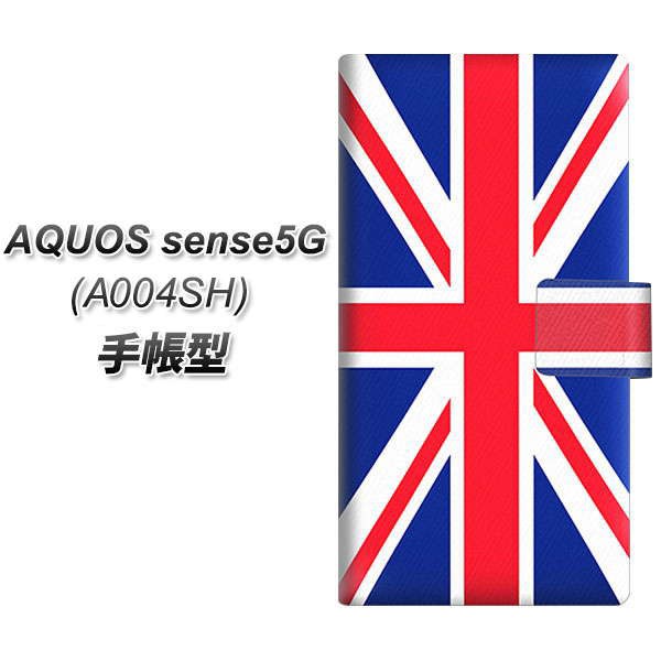 メール便送料無料 SoftBank 2021春大特価セール！ AQUOS sense5G A004SH 手帳型スマホケース 2021新作モデル 200 横開き ユニオン イギリス アクオス ジャック UV印刷