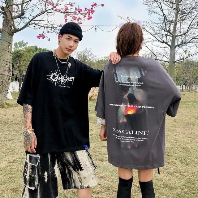 Expectation レディースファッション 半袖tiktok服ストリートウェアグラフィックtシャツヒップホップ婦人服トップス女性夏カップル新しいoネックt 50 Off Mawaredenergy Com