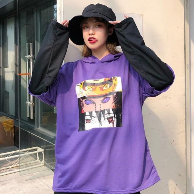 人気定番 レディースファッション 原宿スタイル長袖シャツストリート漫画印刷秋tシャツ女性トップシャツ新しい春のフード付きtシャツ Ha 返品送料無料 Carlavista Com