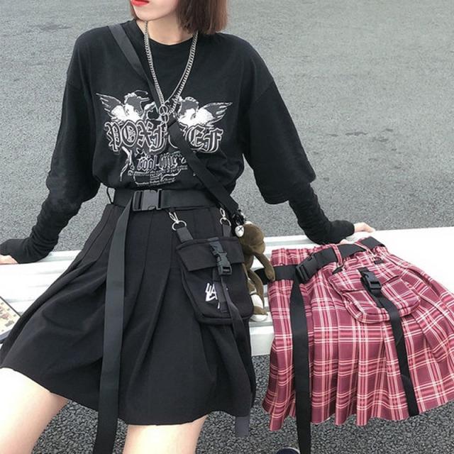 大幅値下 メール便ok 日本製 レディースファッション ミニスカートレディースファルダス原宿スカート女子夏チェック柄プリーツハイウエスト学生アンチグレアaライ 超目玉 Gdpcambodia Org