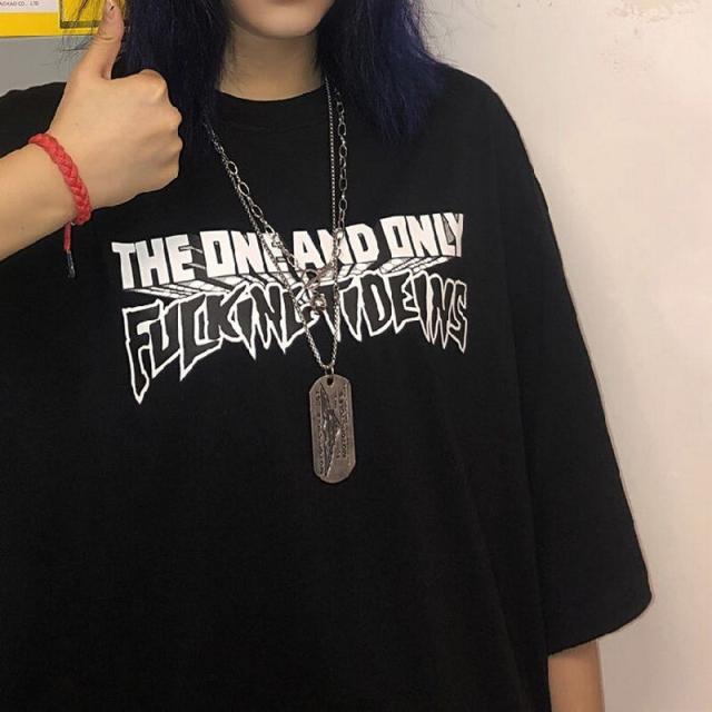 100 本物保証 レディースファッション 手紙tシャツ半袖tiktok服tシャツストリートカップルプリントレディース服トップス女性夏tシャツ Letters ラッピング無料 Farmerscentre Com Ng
