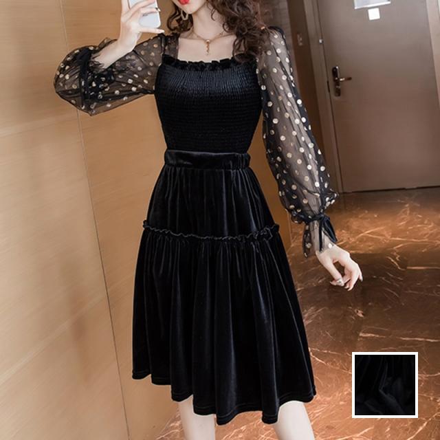 最安 パーティードレス 結婚式 お呼ばれドレス 二次会 セットアップ 秋 冬 ブライダル Naloh295 モノトーン シースルー ペプラム ティアード プレミア商品 Ultragreencoffee1 Com