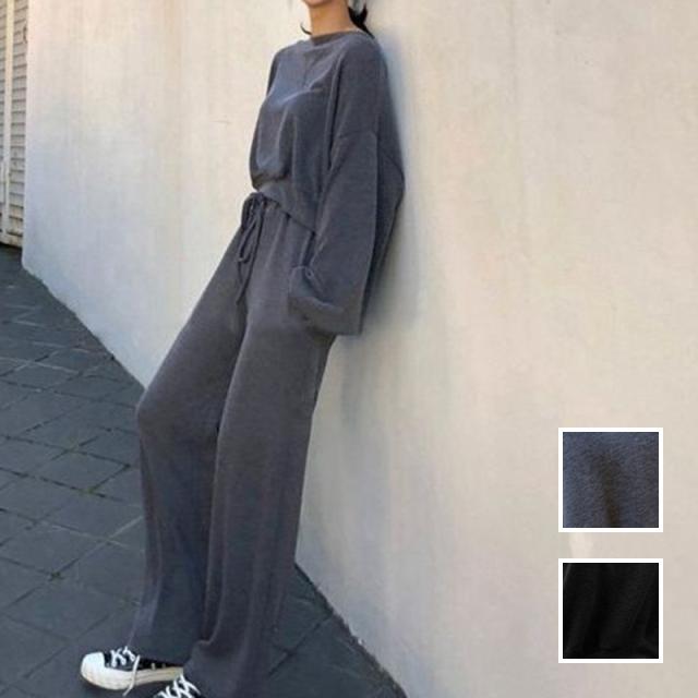 偉大な 韓国 ファッション レディース セットアップ 春 夏 秋 新作 カジュアル Naloi156 ラフ ビッグシルエット ワイドストレートパンツ シンプ 気質アップ Www Servblu Com