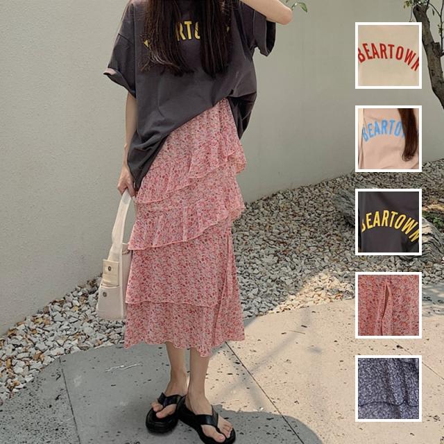 保障できる 韓国 ファッション レディース セットアップ 春 夏 カジュアル Nalok512 オーバーサイズ ロゴt シアー ティアード シンプル コーデ 定番 日本未入荷 入手困難 Www Iacymperu Org